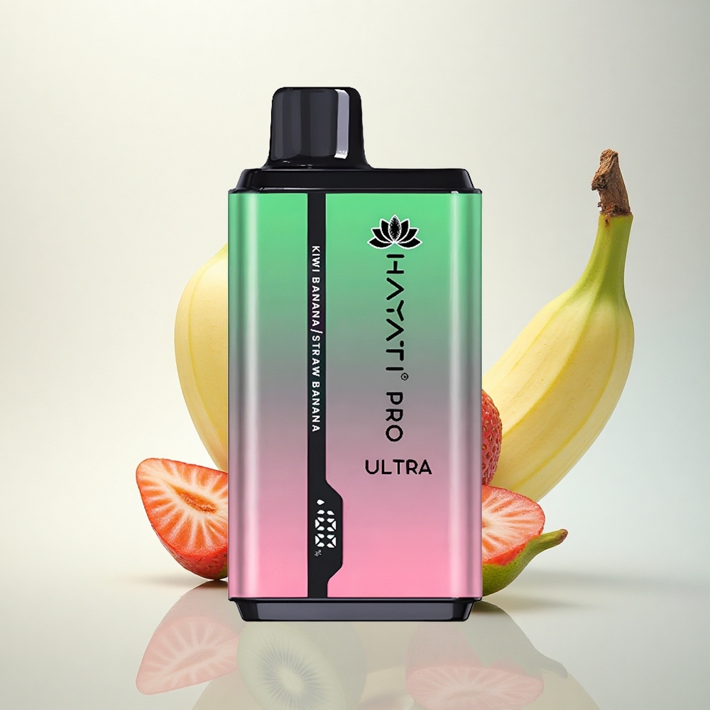 Hayati Pro Ultra 15000 Puffs Kivi Banán Eper Banán 850mAh 2 12ml 2%