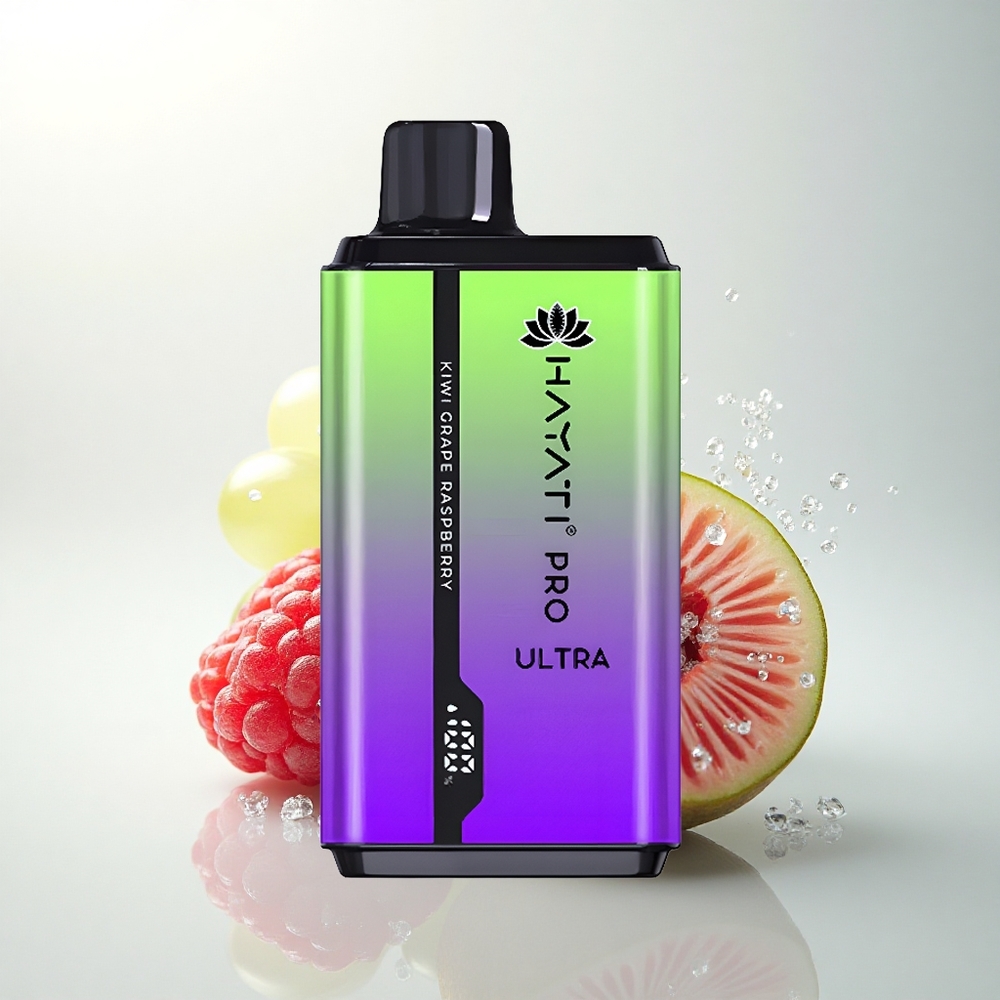 Hayati Pro Ultra 15000 Puffs Kivi Szőlő Málna 850mAh 24ml 2%