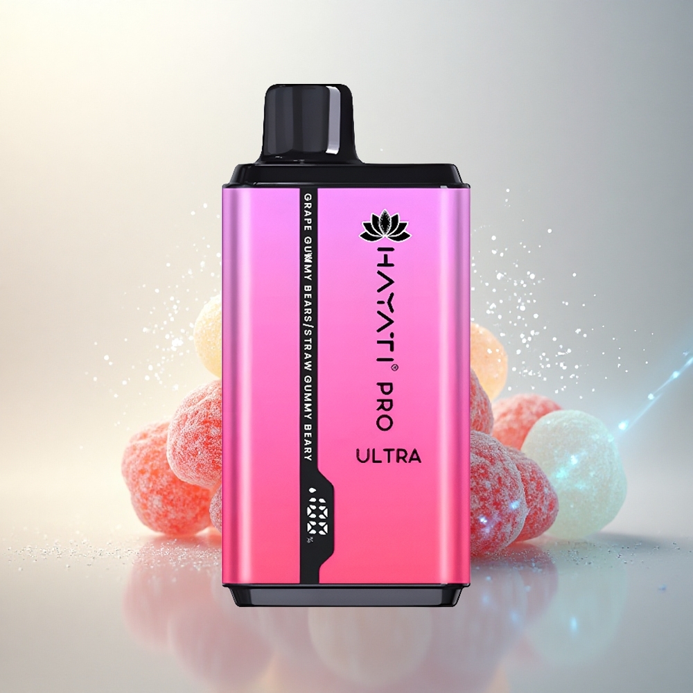 Hayati Pro Ultra 15000 Puffs Szőlős Gumimaci Eper Gumimaci 850mAh 24ml