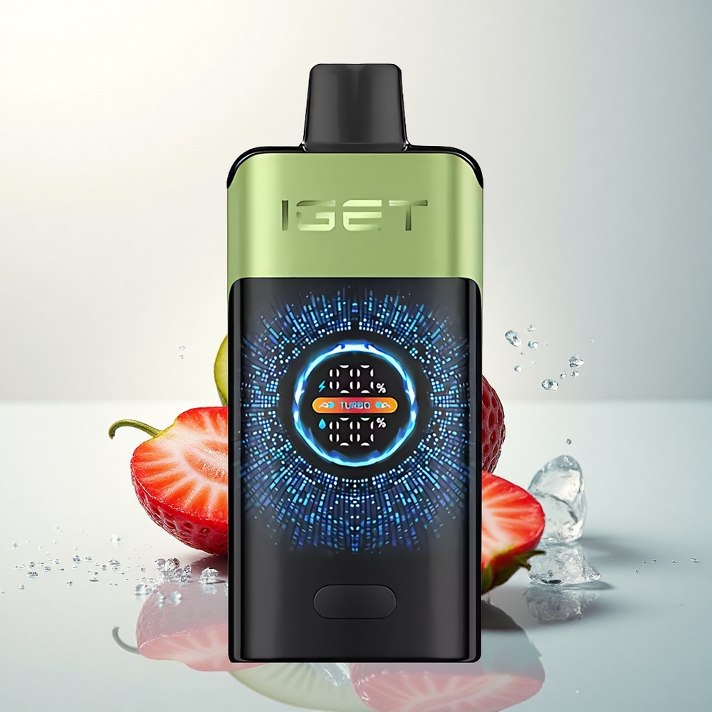 IGET ONE 12000 Puffs Eper-Kivi Jég Dual Mesh Kanyargós Színes Kijelző