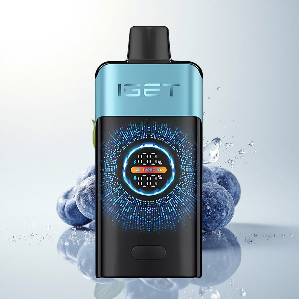 IGET ONE 12000 Puffs Áfonya Jég Kanyargós Képernyős Dupla Háló