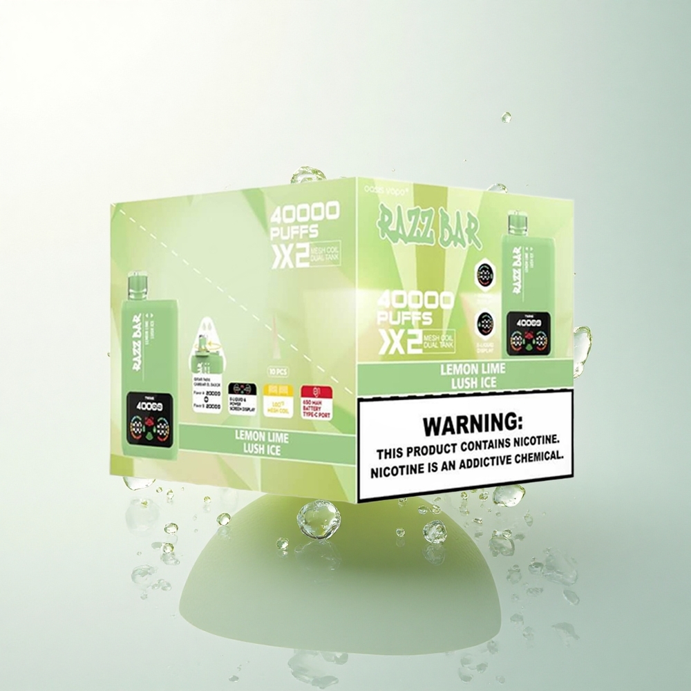 Razz Bar 40000 Puffs Citrom Lime - Lédús Jég (Kettős Hálós, Típus-C, 650mAh)