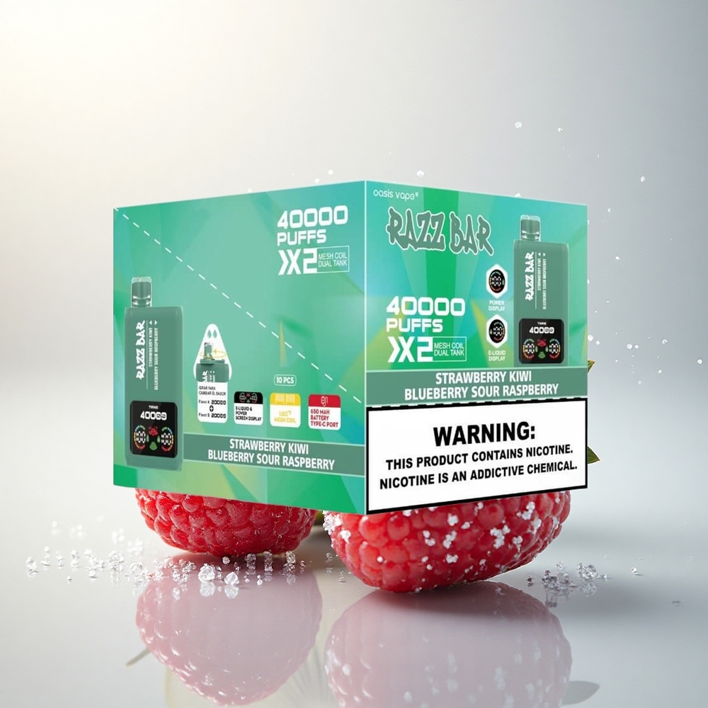Razz Bar 40000 Puffs Eper-Kivi - Áfonya Savanyú Málna Mesh Coil Type-C