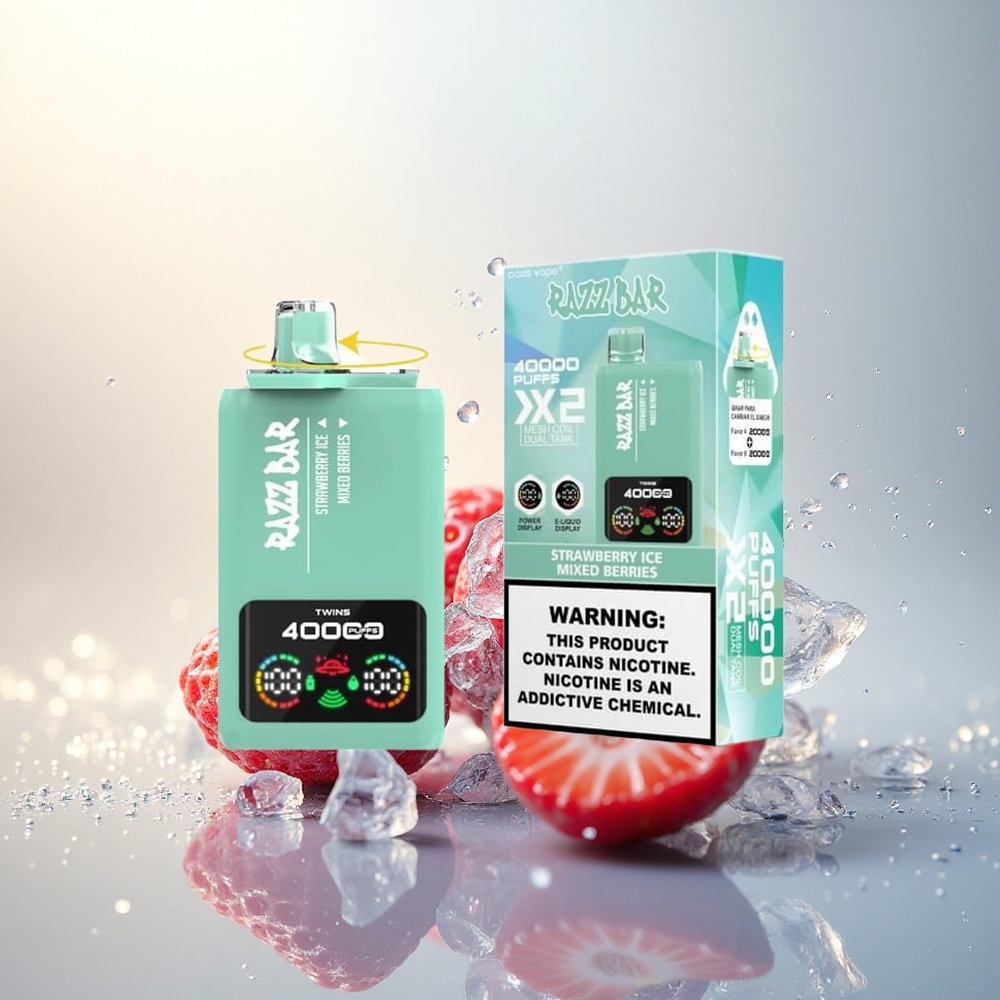 Razz Bar 40000 Puffs Eperjég - Vegyes Bogyók, Kettős Tekercs, Típus-C