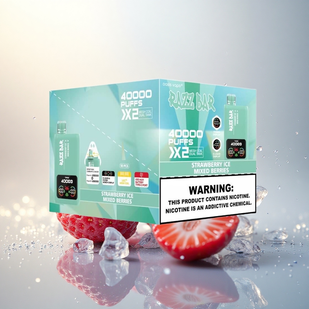Razz Bar 40000 Puffs Eperjég - Vegyes Bogyók, Kettős Tekercs, Típus-C