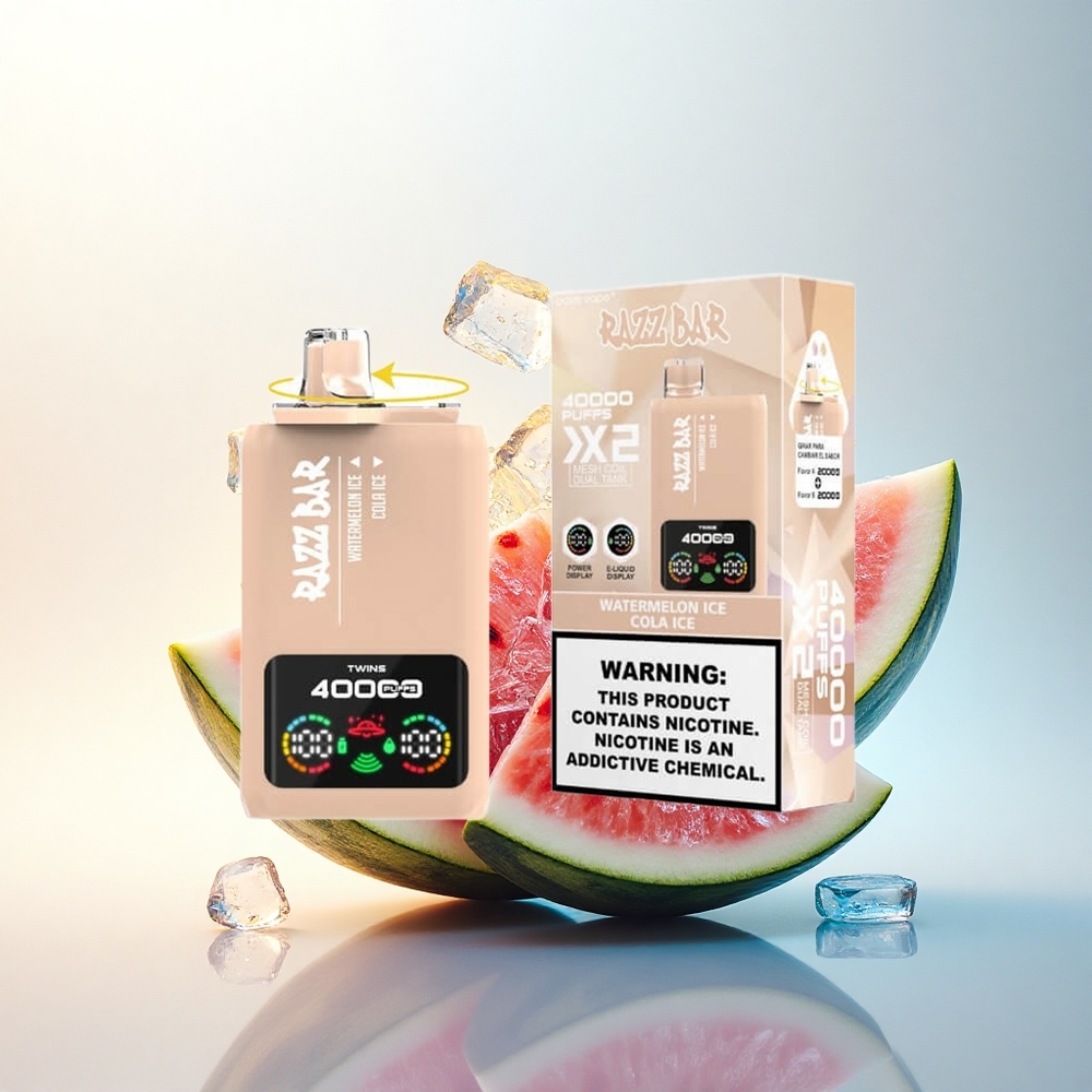 Razz Bar 40000 Puffs Görögdinnye Jég - Kóla Jég Kettős Hálós Tekercs