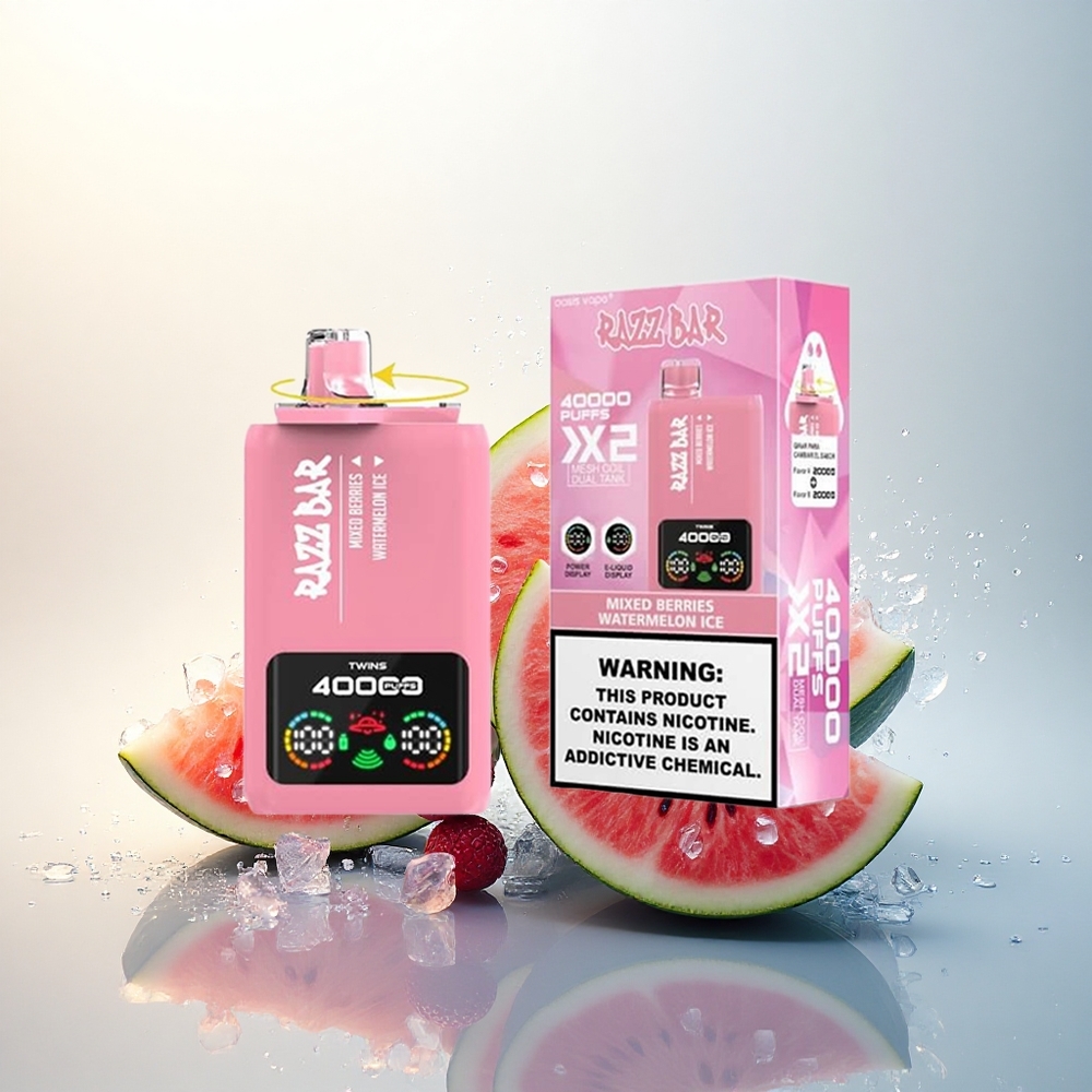 Razz Bar 40000 Puffs Vegyes Bogyós - Görögdinnye Jég Mesh Tekercs 5% Nikotin