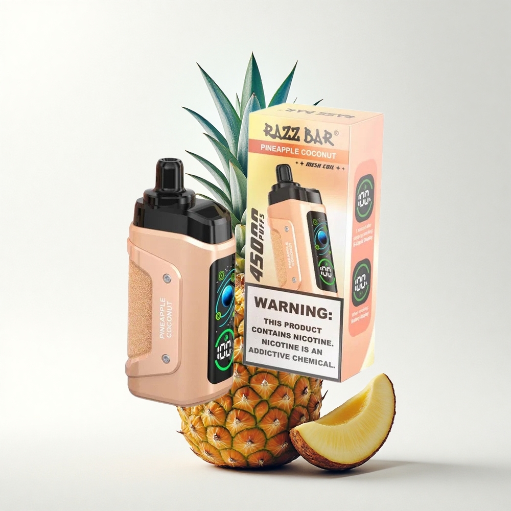 Razz Bar 45000 Puffs Ananász Kókusz Mesh Légáramlás 20 mg/ml