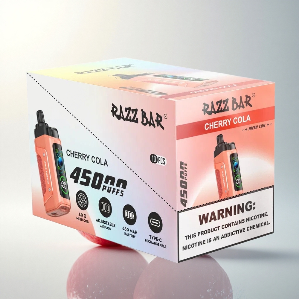 Razz Bar 45000 Puffs Cseresznye Kóla Mesh Coil Típus-C