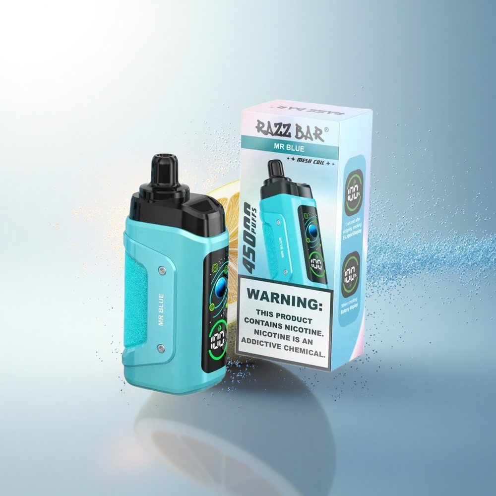Razz Bar 45000 Puffs Kék Úr Mesh Coil Légáramlás