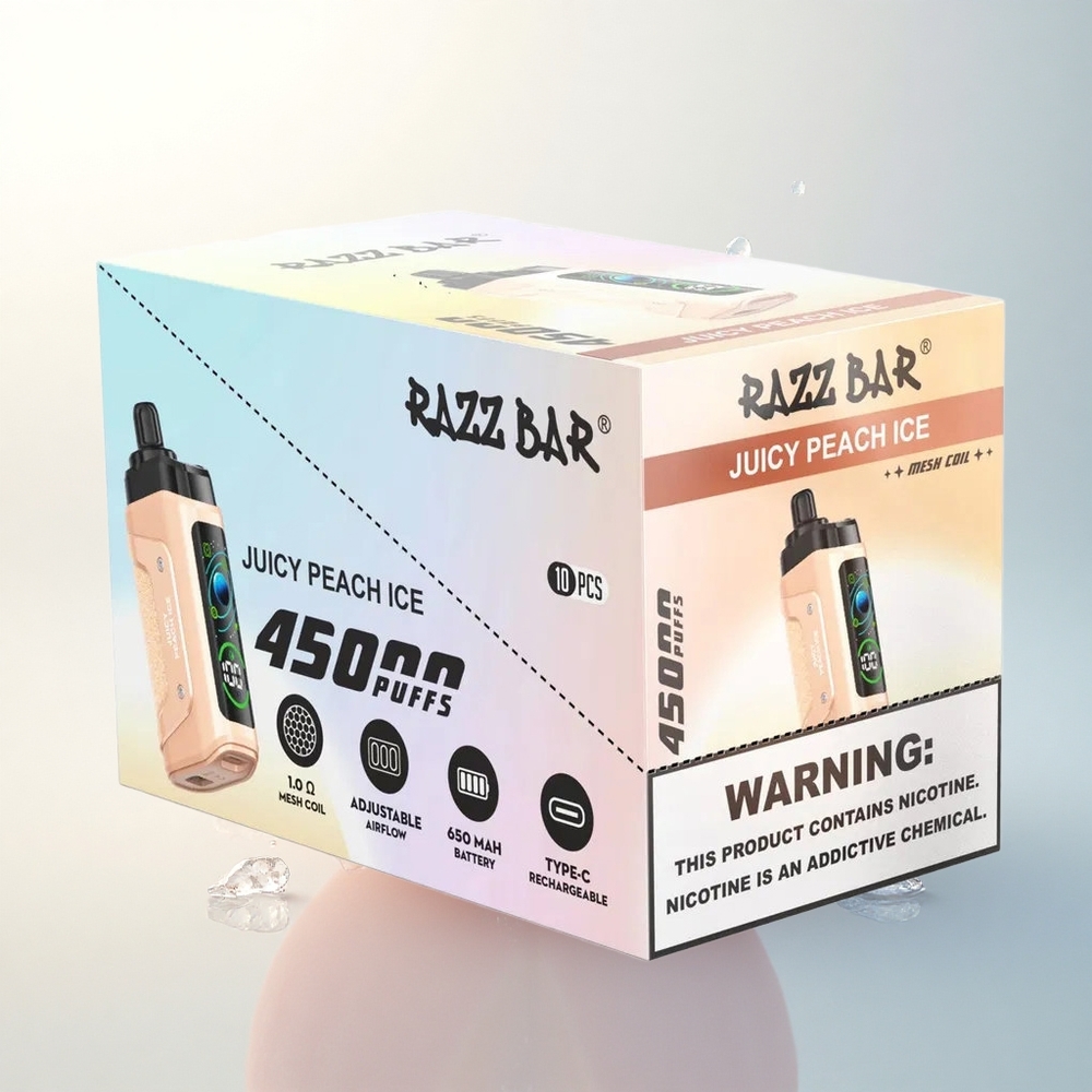 Razz Bar 45000 Puffs Narancssárga Barack Jég Mesh Coil Type-C
