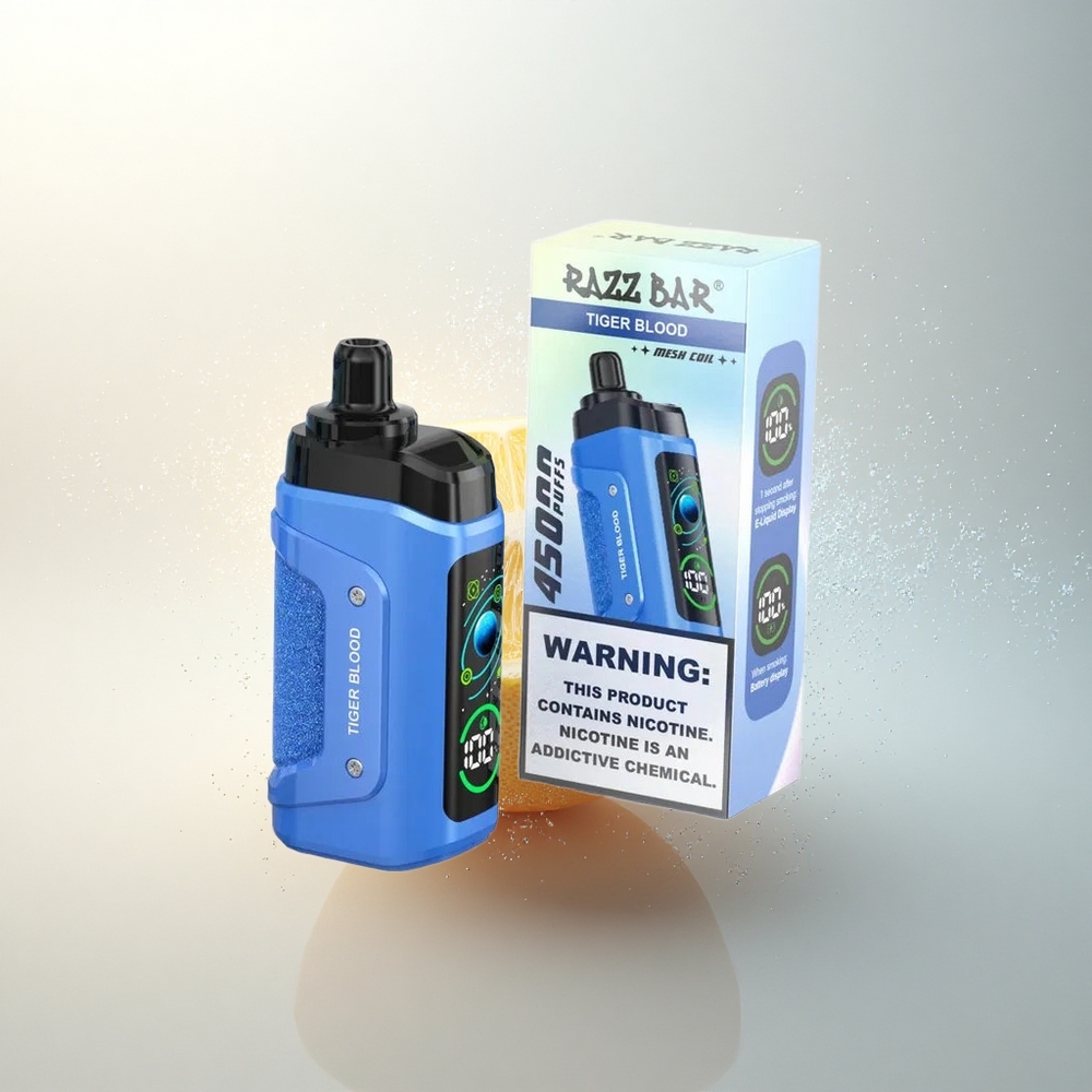 Razz Bar 45000 Puffs Tigrisvér Mesh Légáramlás