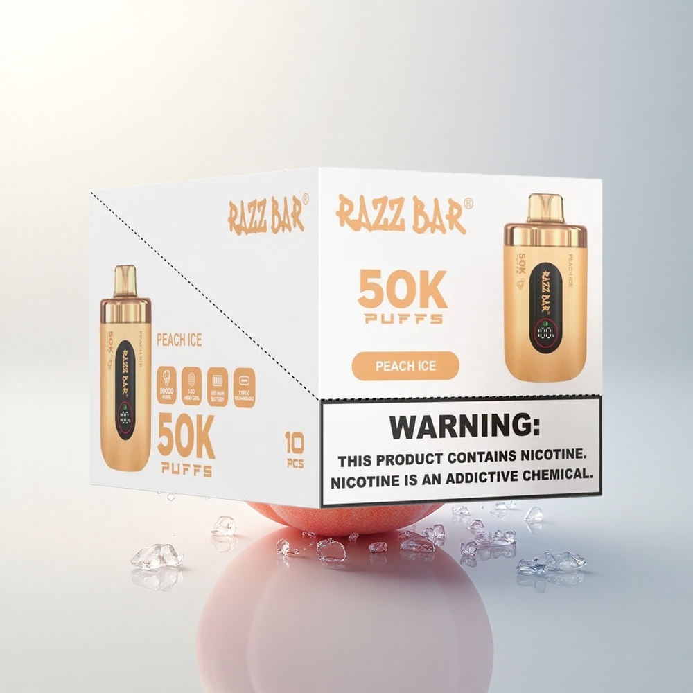 Razz Bar 50K Puffs Barackjég Mesh Coil Típus-C
