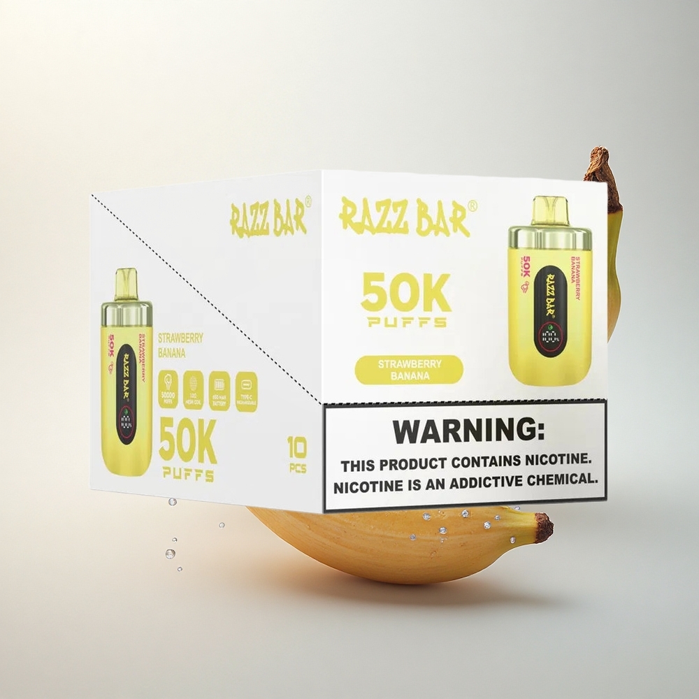 Razz Bar 50K Puffs Eper Banán Mesh Coil Type-C