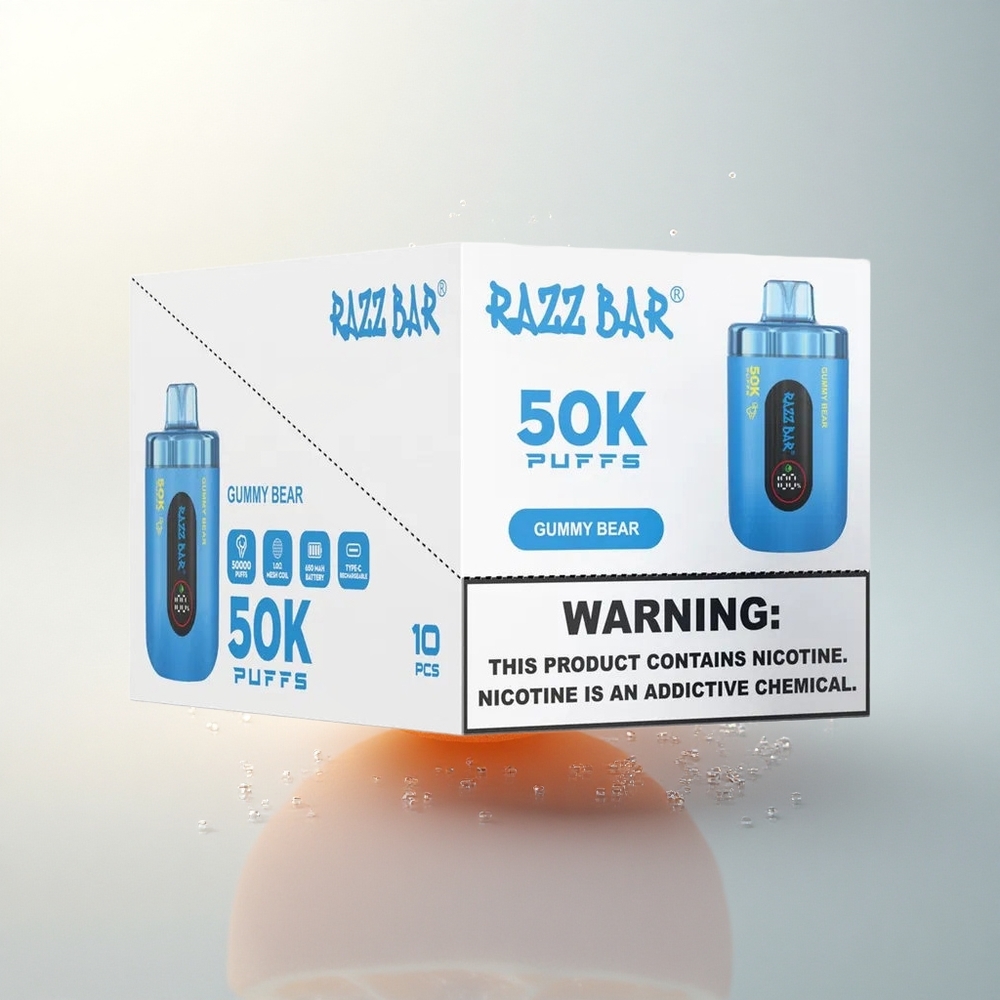 Razz Bar 50K Puffs Medveíz Mesh 1.0 Ohm Típus-C