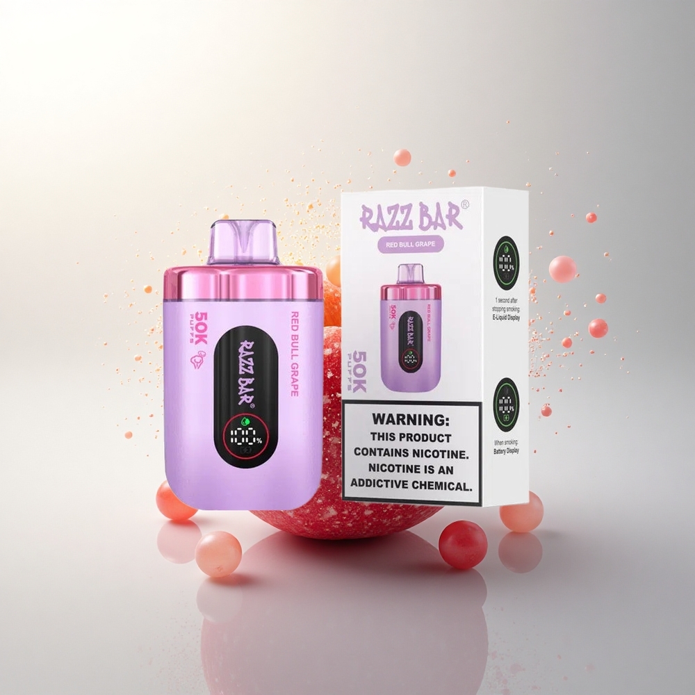 Razz Bar 50K Puffs Vörös Bár 1.0 Ohm Hálótekercs Típus-C